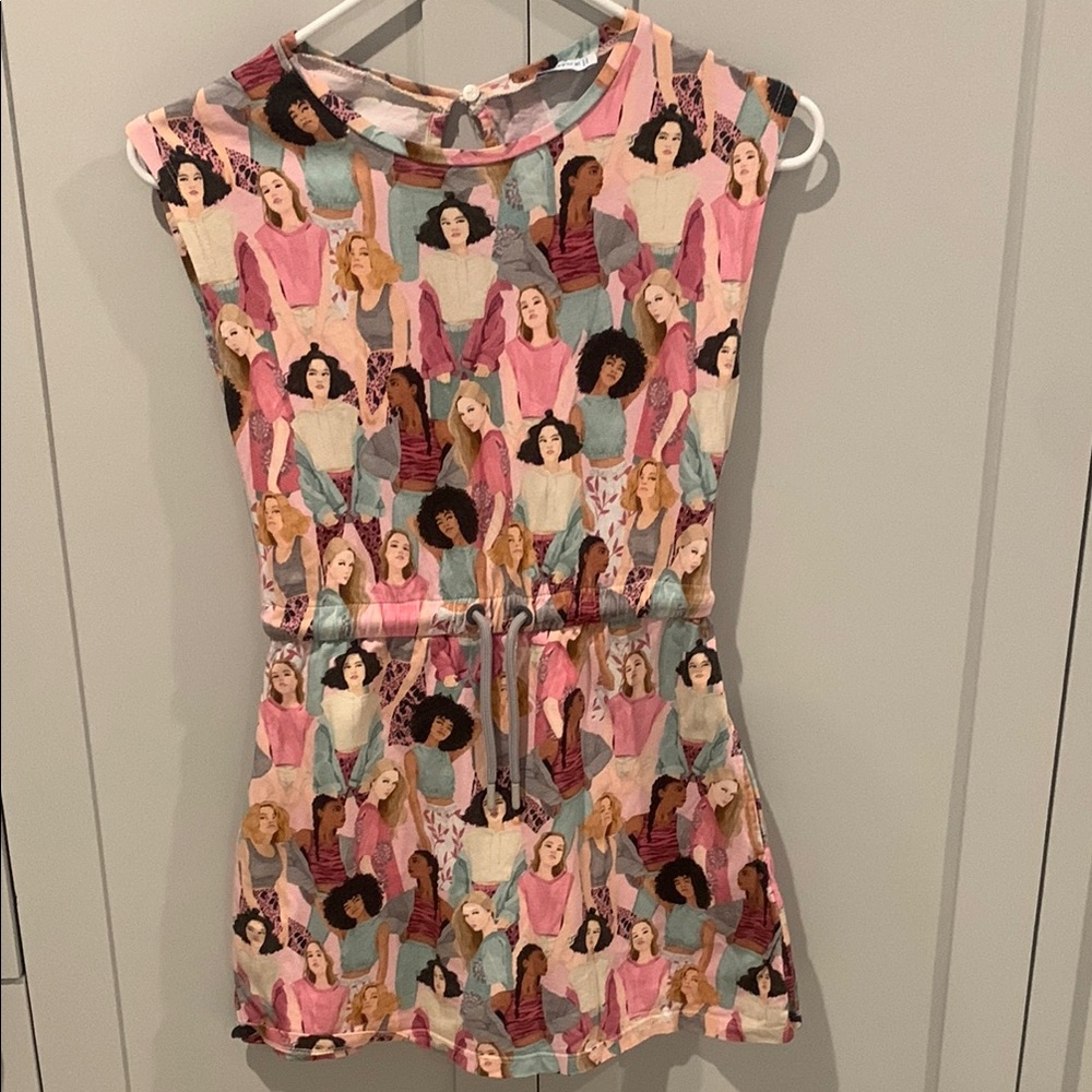 Mayoral Multicolor Graphics Diverse Girl Pattern Dress/shorts with drawstring